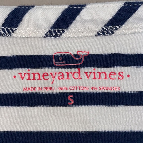 Vineyard Vines Navy/White Striped Long Slv Top EC - Picture 4 of 4